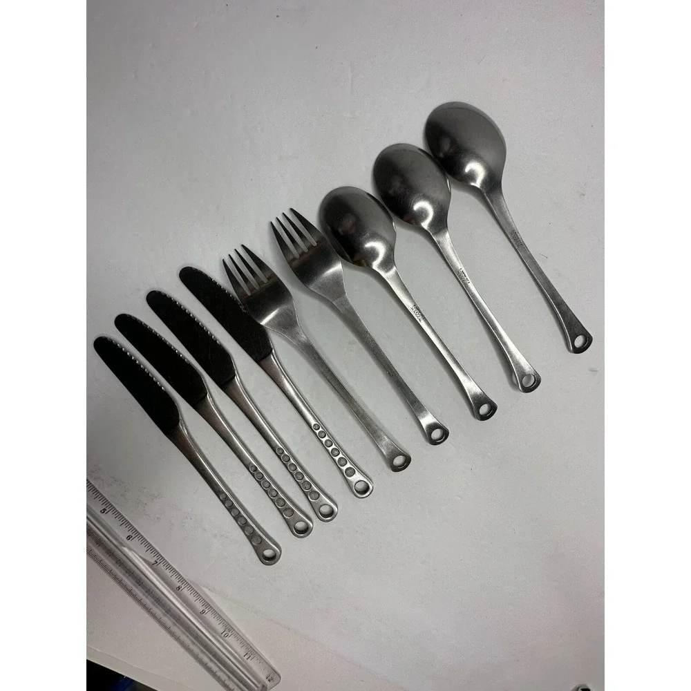 Rustfrit Sweden Circles Stainless Flatware Replacement Fork Knife Spoon‎ 9 Pc